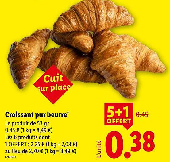 Croissant pur beurre*