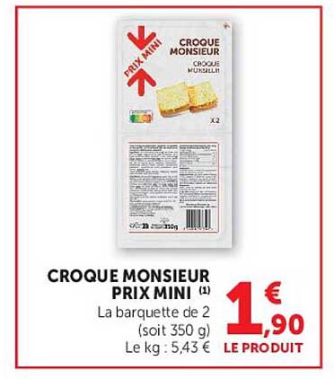 CROQUE MONSIEUR PRIX MINI