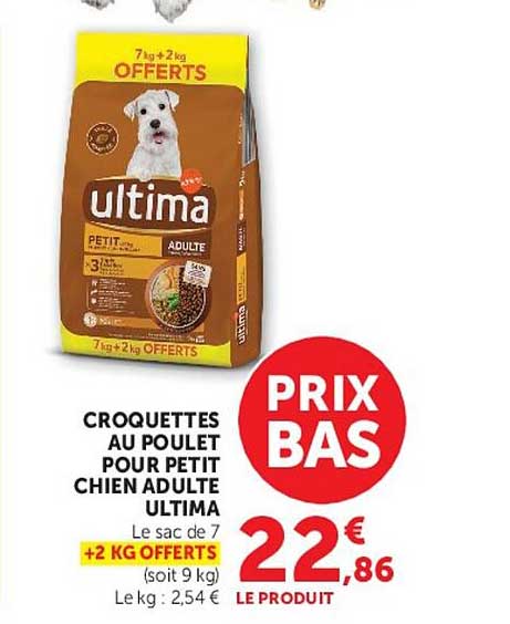 CROQUETTES AU POULET POUR PETIT CHIEN ADULTE ULTIMA