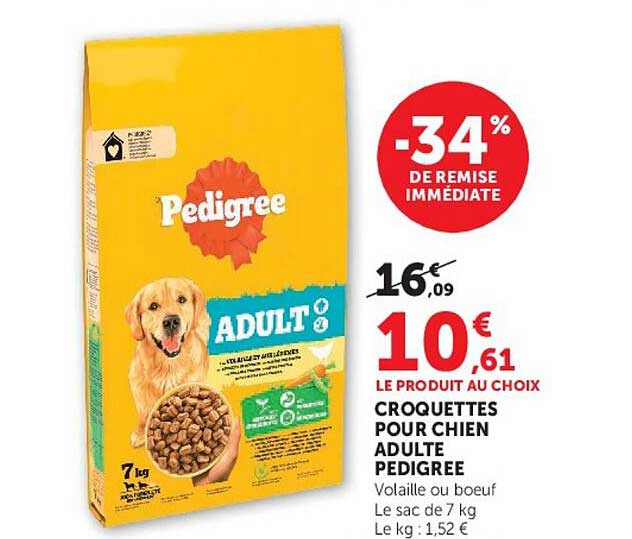 CROQUETTES POUR CHIEN ADULTE PEDIGREE