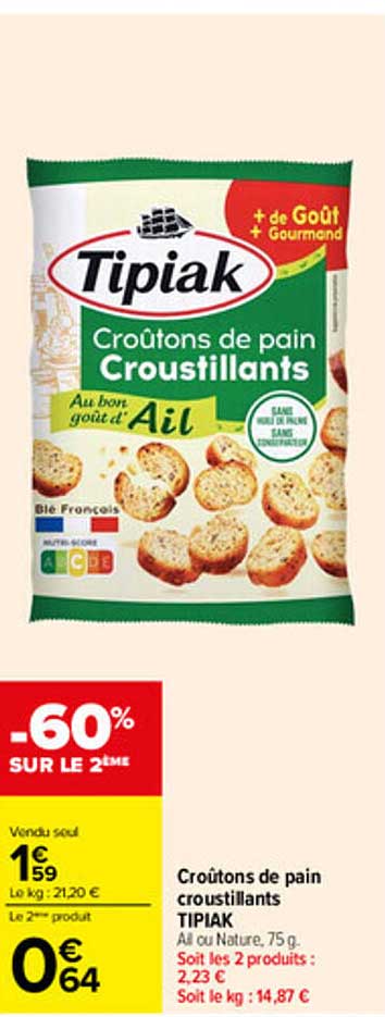 Croûtons de pain croustillants TIPIAK