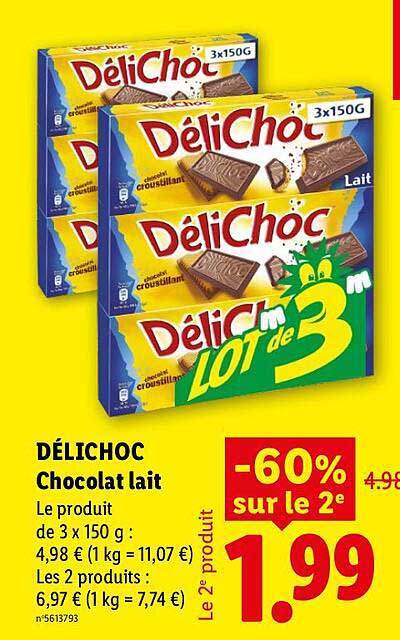 DÉLICHOC Chocolat lait