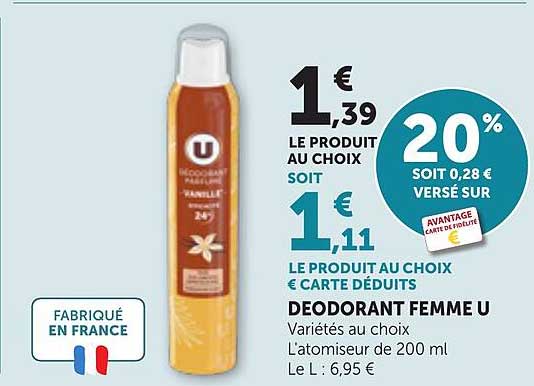 DEODORANT FEMME U