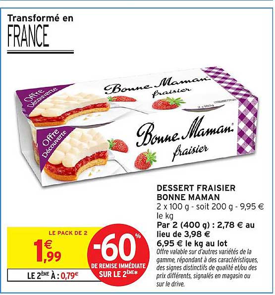 DESSERT FRAISIER BONNE MAMAN