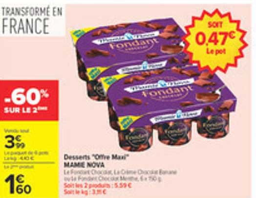 DESSERTS "TITRE MINI" MAMIE NOVA