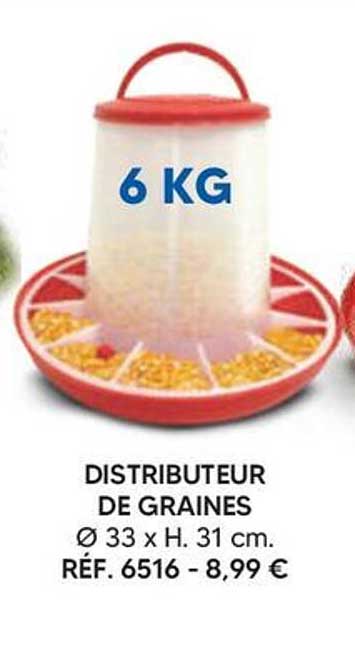 DISTRIBUTEUR DE GRAINES Ø 33 x H. 31 cm. RÉF. 6516 - 8,99 €