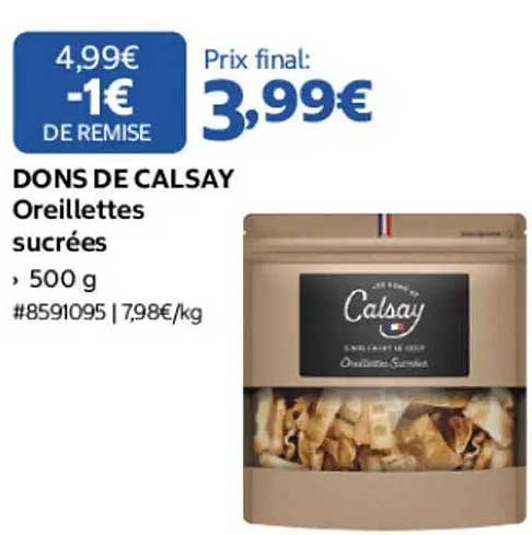 DONS DE CALSAY Oreillettes sucrées
