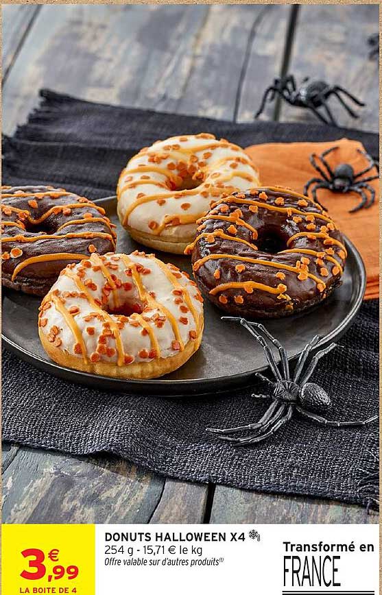 DONUTS HALLOWEEN X4