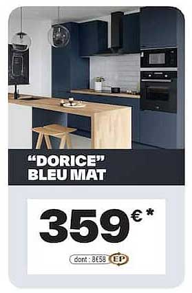 “DORICE” BLEU MAT