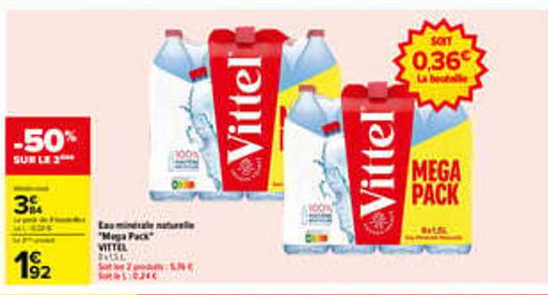 Eau minérale naturelle "Mega Pack" Vittel
