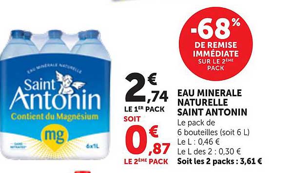 EAU MINERALE NATURELLE SAINT ANTONIN