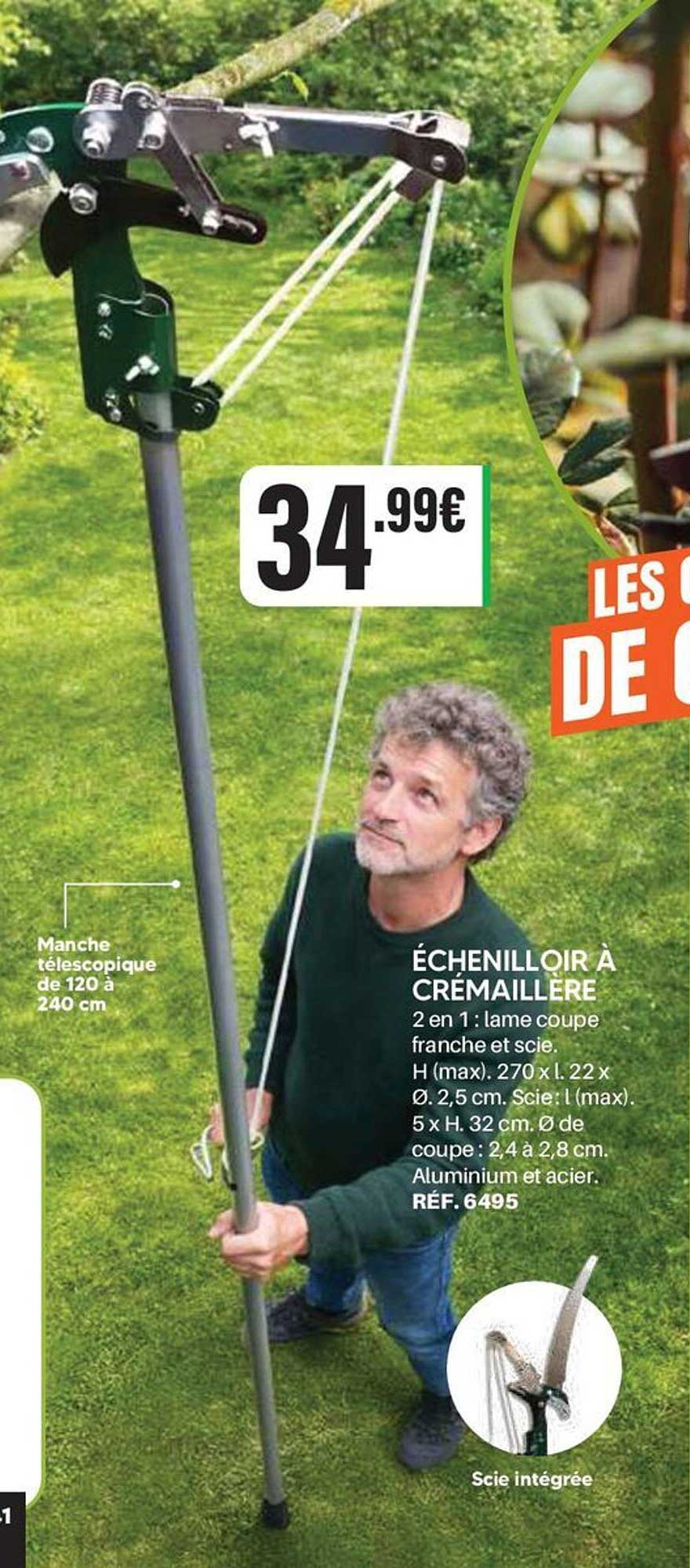 ÉCHENILLOIR À CRÉMAILLÈRE
