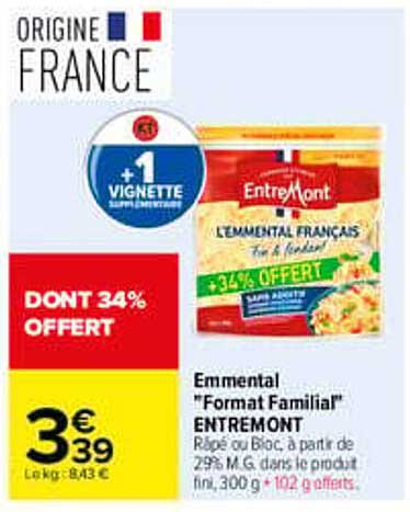 Emmental "Format Familial" ENTREMONT