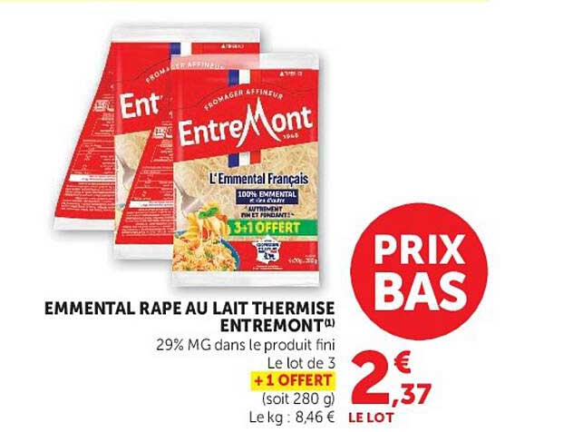 EMMENTAL RAPE AU LAIT THERMISE ENTREMONT