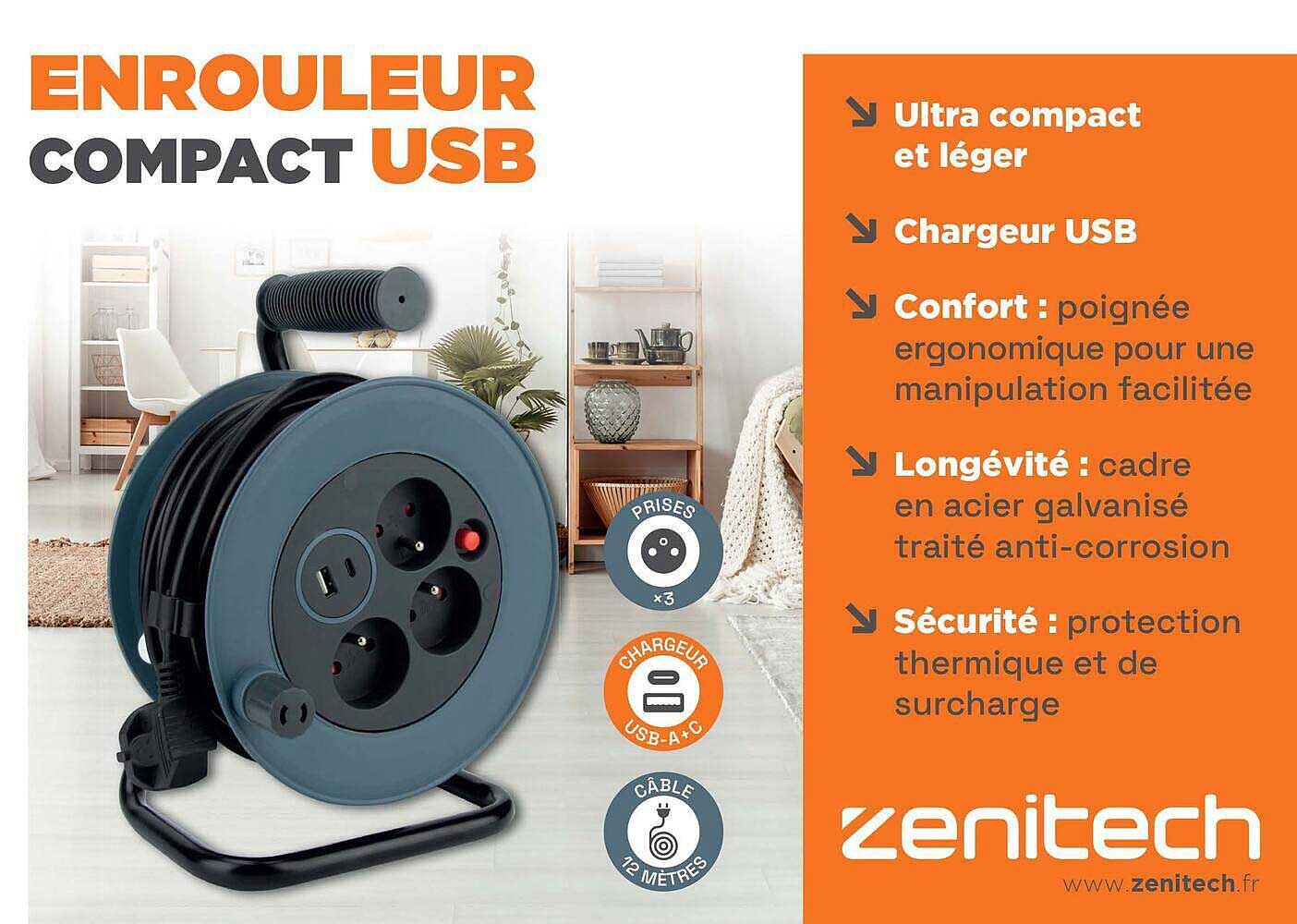 ENROULEUR COMPACT USB