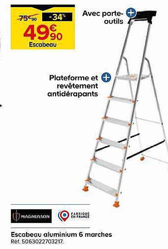 Escabeau aluminium 6 marches