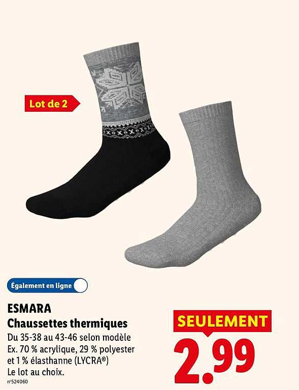 ESMARA Chaussettes thermiques