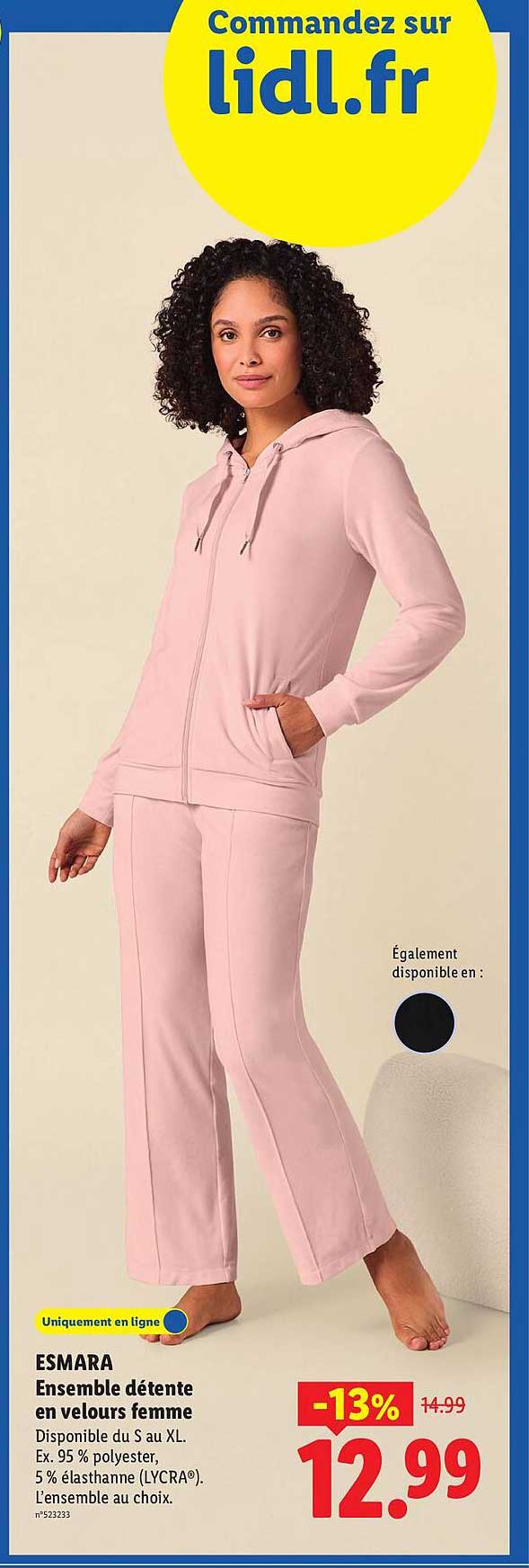 ESMARA Ensemble détente en velours femme