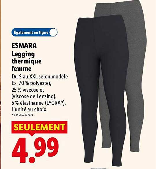 ESMARA Legging thermique femme