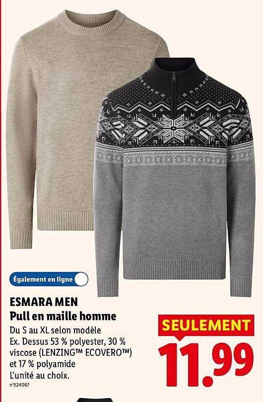 ESMARA MEN Pull en maille homme