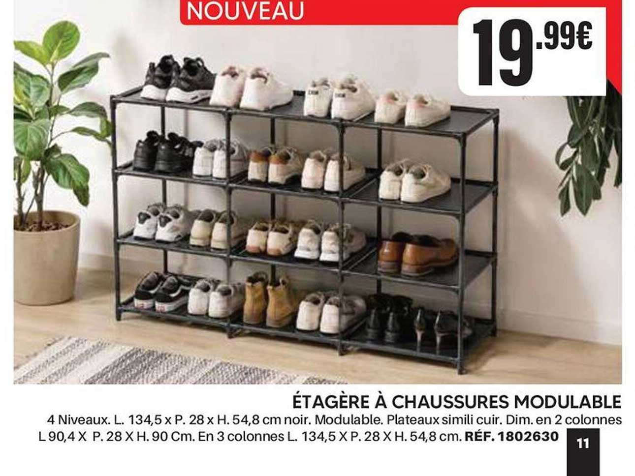 ÉTAGÈRE À CHAUSSURES MODULABLE