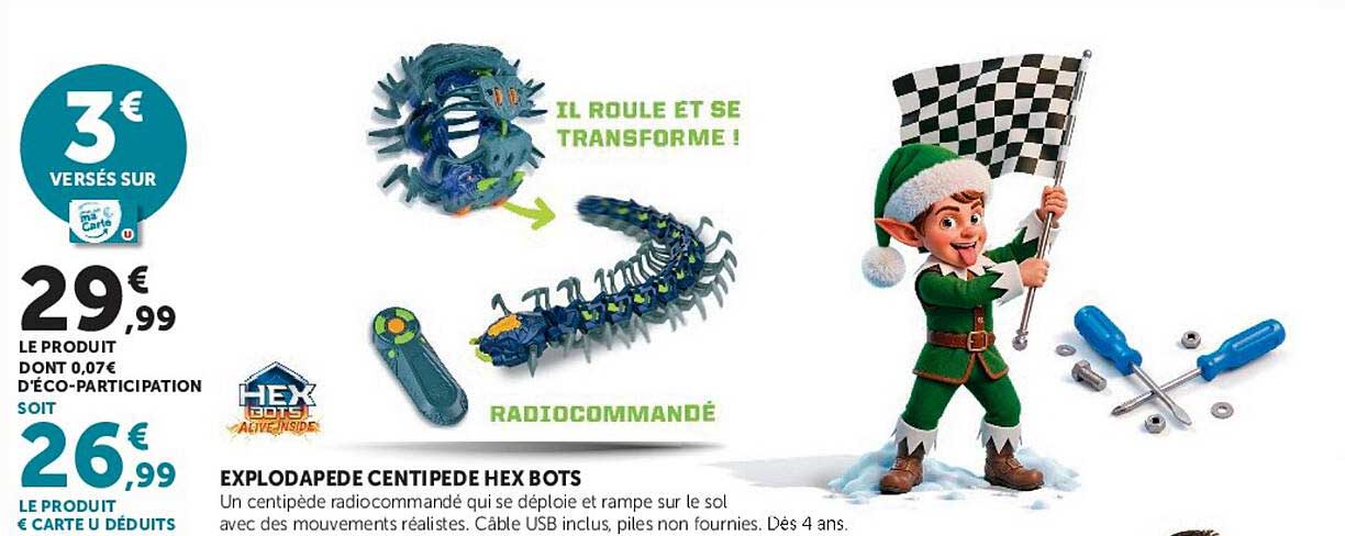 EXPLODAPEDE CENTIPEDE HEX BOTS