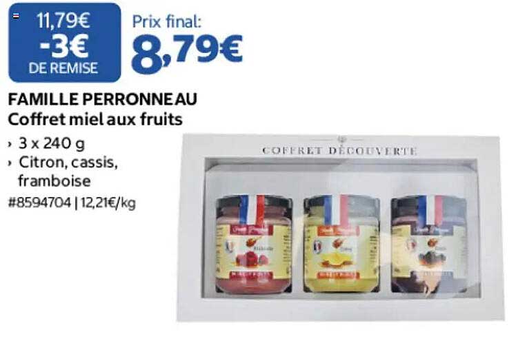 FAMILLE PERRONNEAU Coffret miel aux fruits
