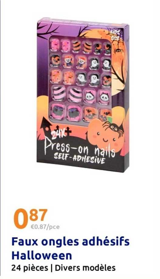 Faux ongles adhésifs Halloween