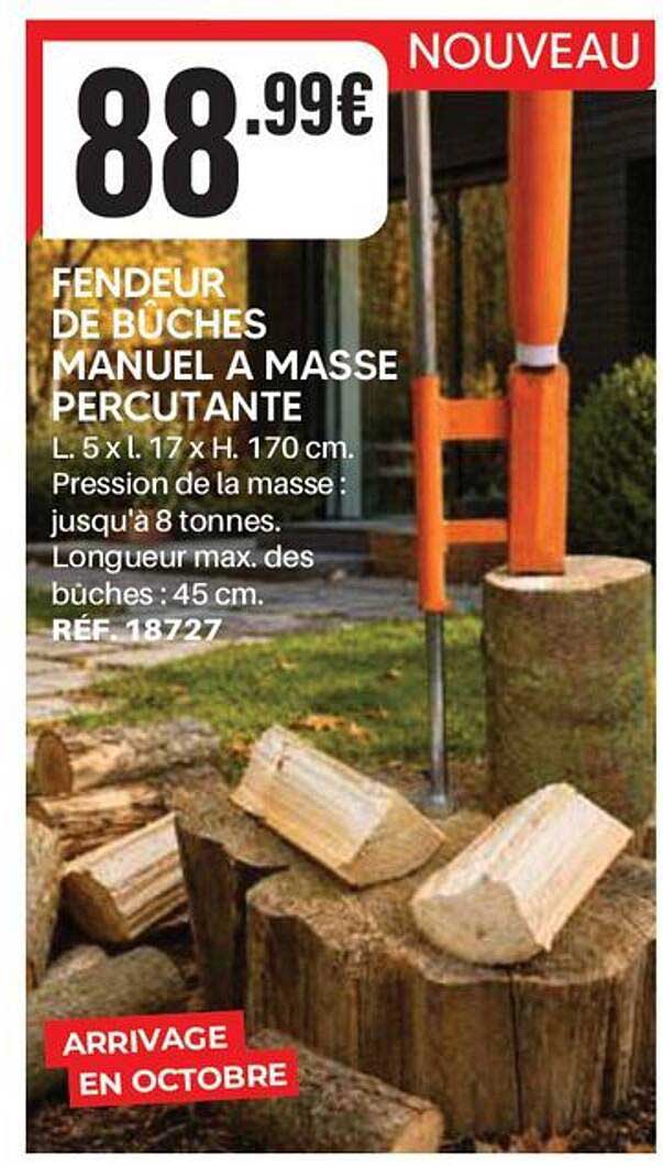 FENDEUR DE BÛCHES MANUEL À MASSE PERCUTANTE