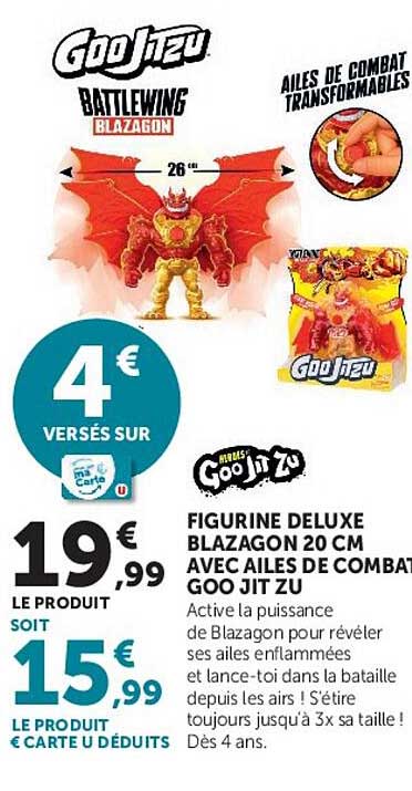 FIGURINE DELUXE BLAZAGON 20 CM AVEC AILES DE COMBAT GOO JIT ZU