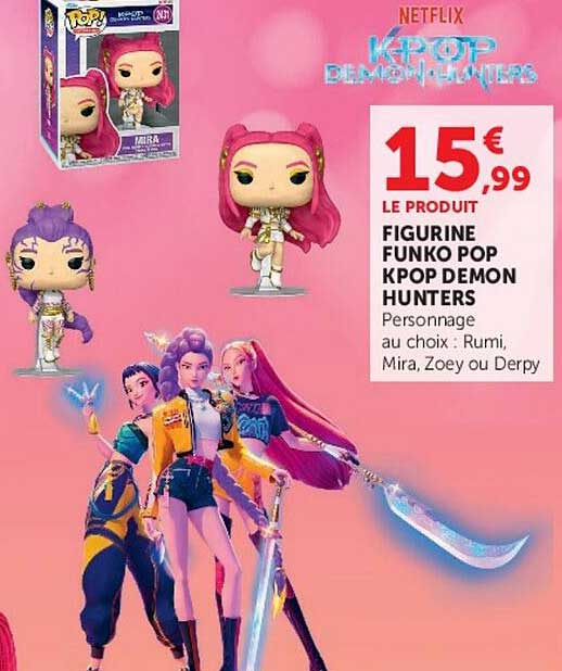FIGURINE FUNKO POP KPOP DEMON HUNTERS Personnage au choix : Rumi, Mira, Zoey ou Derpy