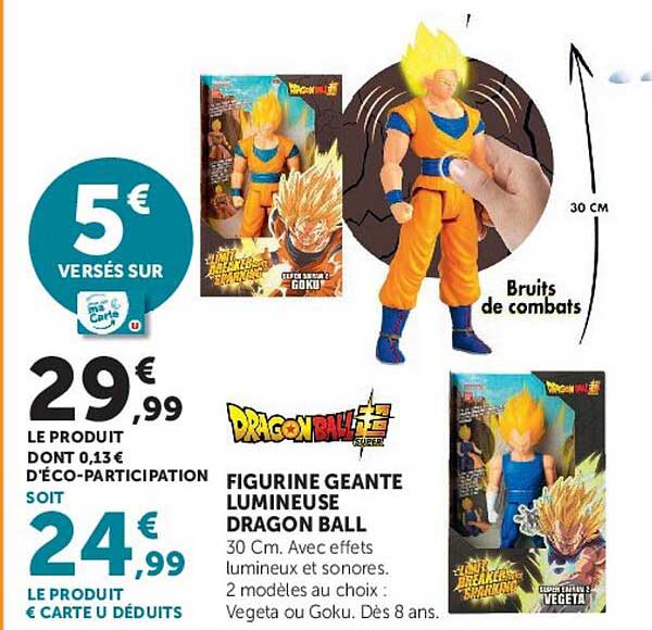 FIGURINE GÉANTE LUMINEUSE DRAGON BALL