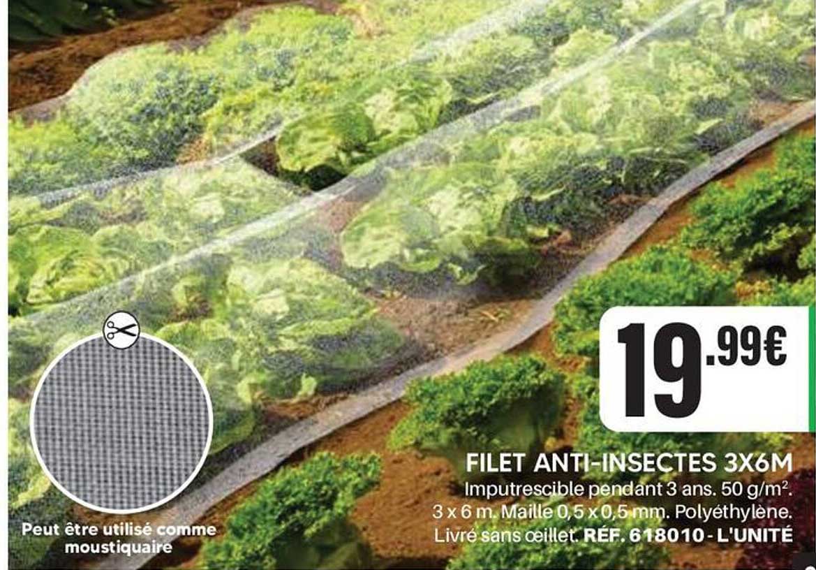 FILET ANTI-INSECTES 3X6M