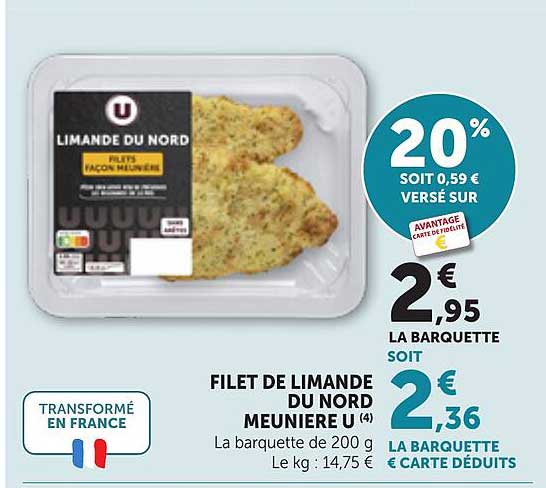 FILET DE LIMANDE DU NORD MEUNIERE