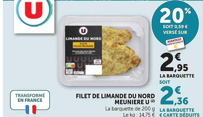 FILET DE LIMANDE DU NORD MEUNIERE U
