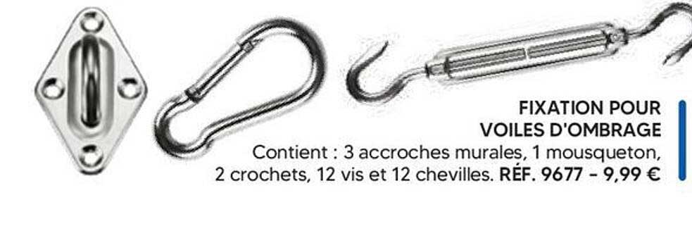FIXATION POUR VOILES D'OMBRAGE