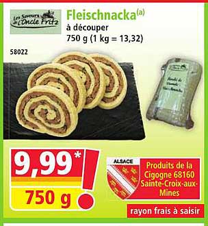 Fleischknacka(a) à découper 750 g (1 kg = 13,32)