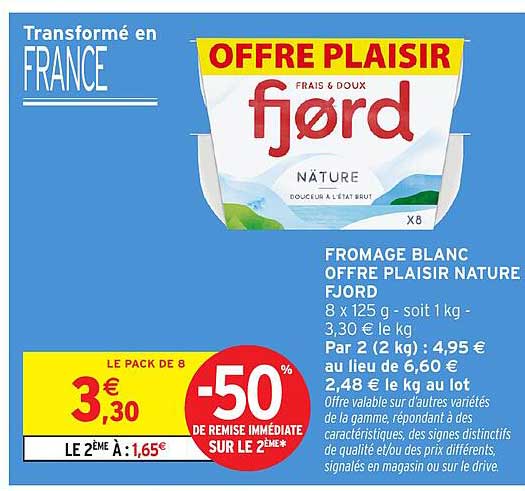 FROMAGE BLANC OFFRE PLAISIR NATURE FJORD