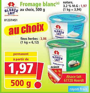 Fromage blanc(a) au choix, 500 g