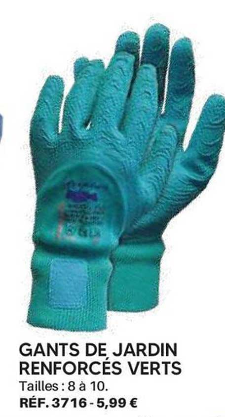 GANTS DE JARDIN RENFORCES VERTS