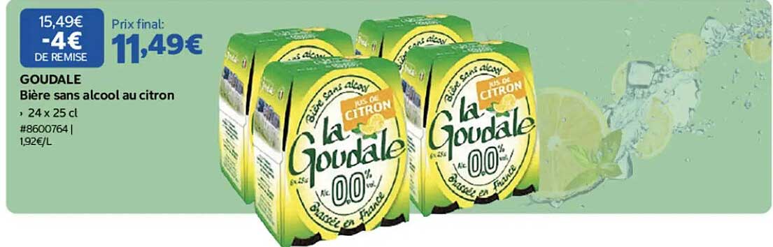 GOUDALE Bière sans alcool au citron