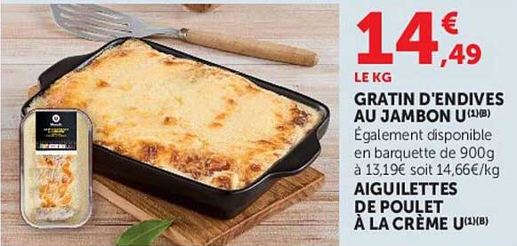 GRATIN D'ENDIVES AU JAMBON U