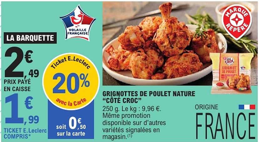 GRIGNOTTES DE POULET NATURE “CÔTÉ CROC”