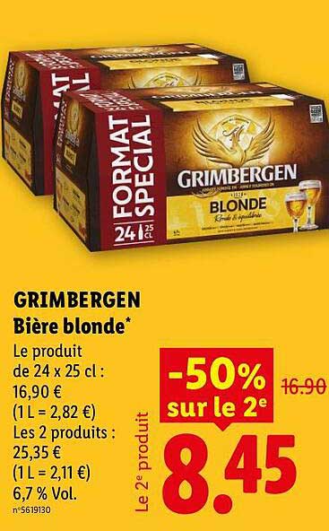 GRIMBERGEN Bière blonde*
