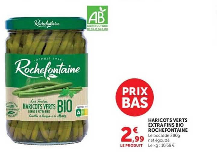 HARICOTS VERTS EXTRA FINS BIO ROCHEFONTAINE