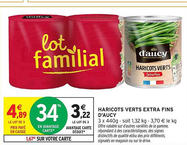 HARICOTS VERTS EXTRA FINS D'AUCY