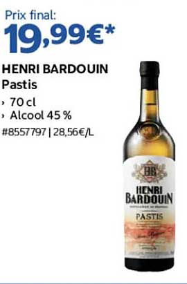 HENRI BARDOUIN Pastis