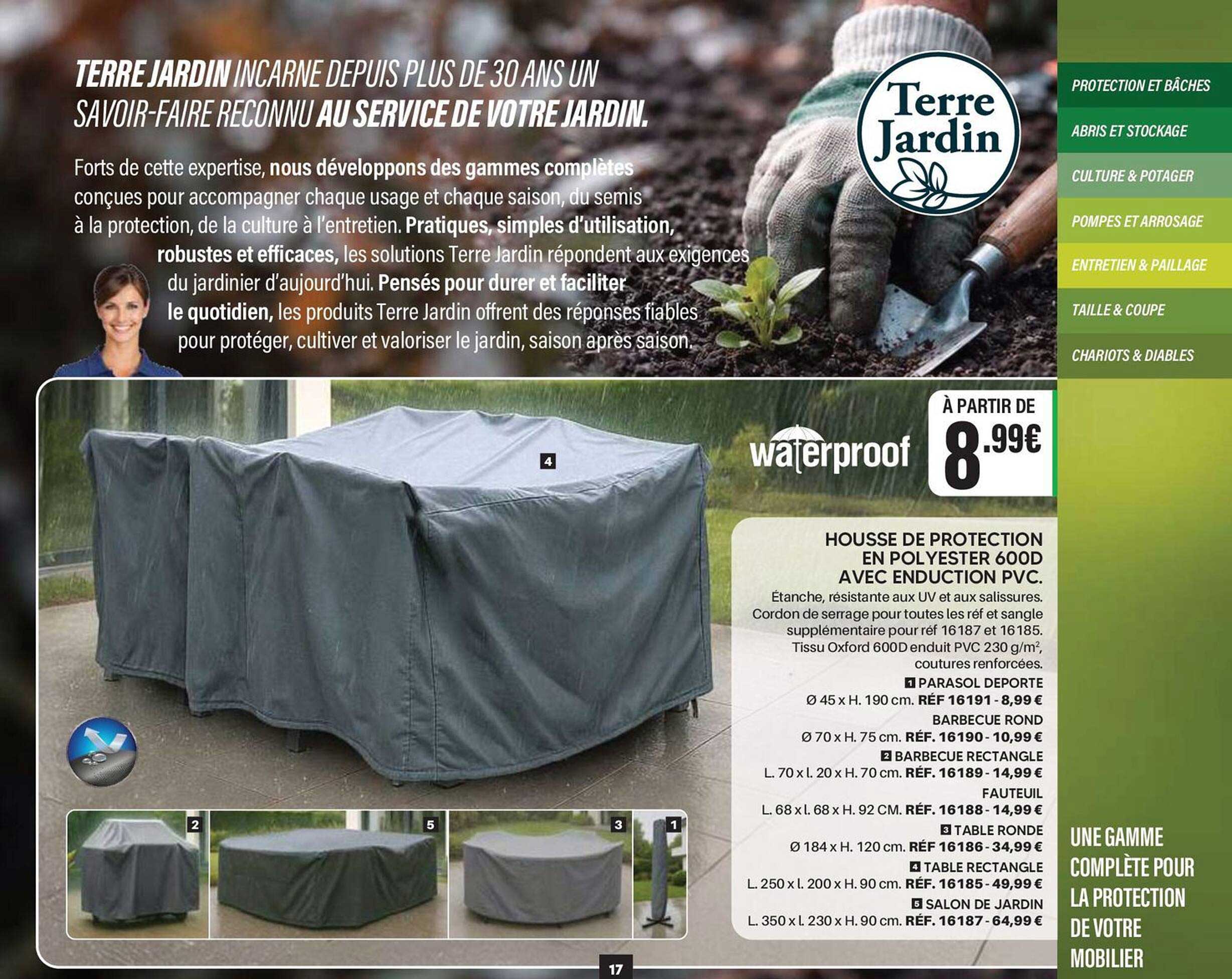 HOUSSE DE PROTECTION EN POLYESTER 600D AVEC ENDUCTION PVC.