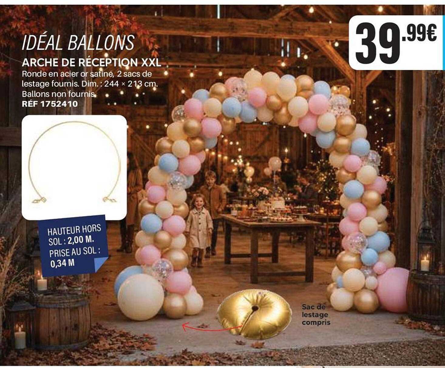 IDÉAL BALLONS ARCHE DE RÉCEPTION XXL