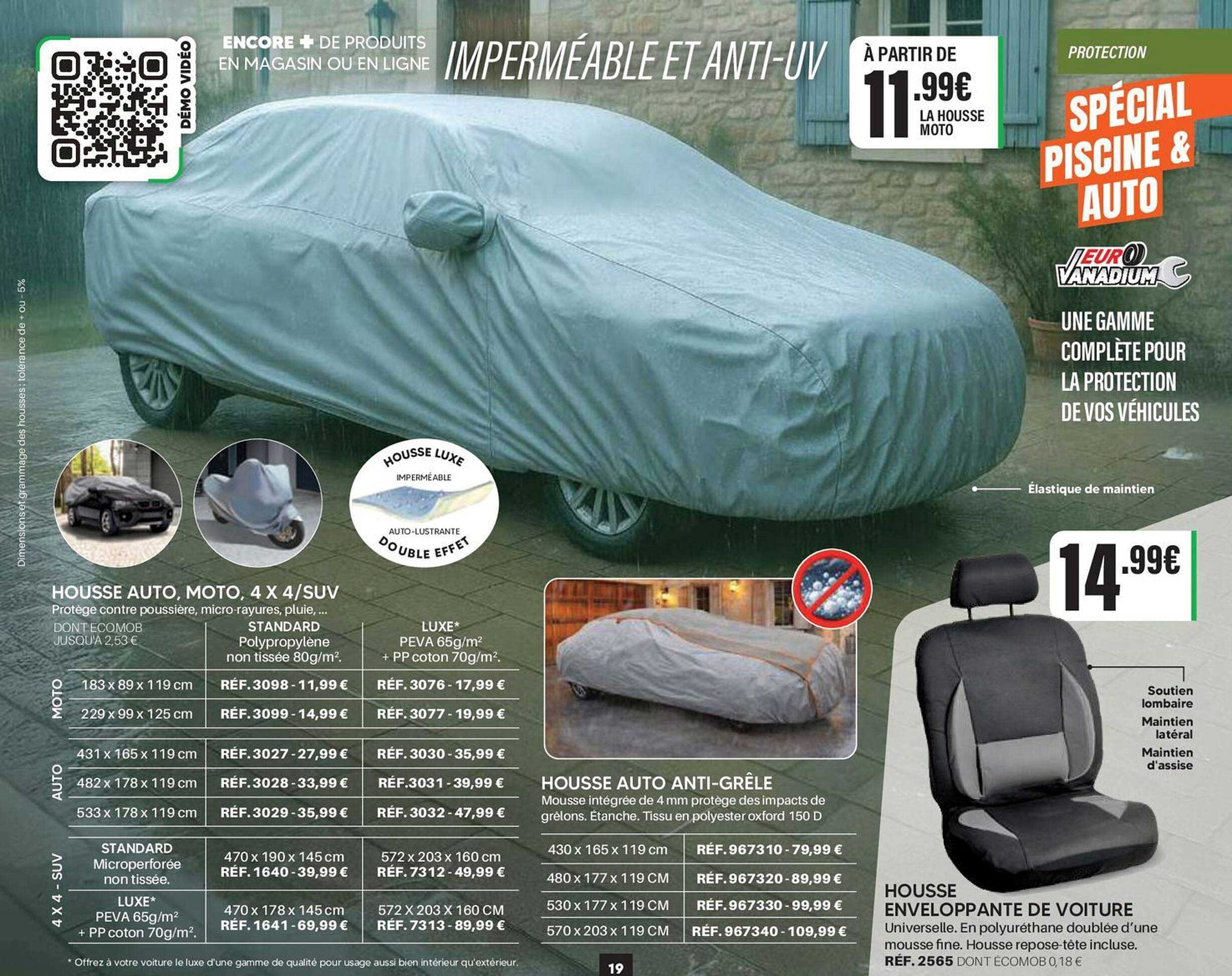 IMPERMÉABLE ET ANTI-UV